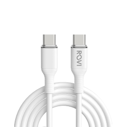 Rovi Striped - Data and Charging Cable Type-C / Type-C (100 cm) 53997