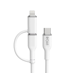 Rovi Striped - Data and Charging Cable Type-C / Type-C + Lightning (100 cm) 54017