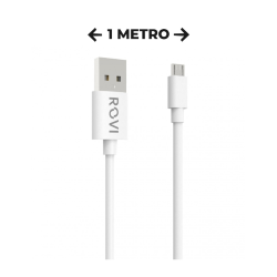 Rovi cavo in PVC ultra resistente per dispositivi Micro USB, 1m, 2A, white 00617