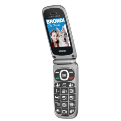 BRONDI AMICO LEALE TELEFONO CELLULARE FLIP ATTIVO TASTO SOS CONTROLLO REMOTO